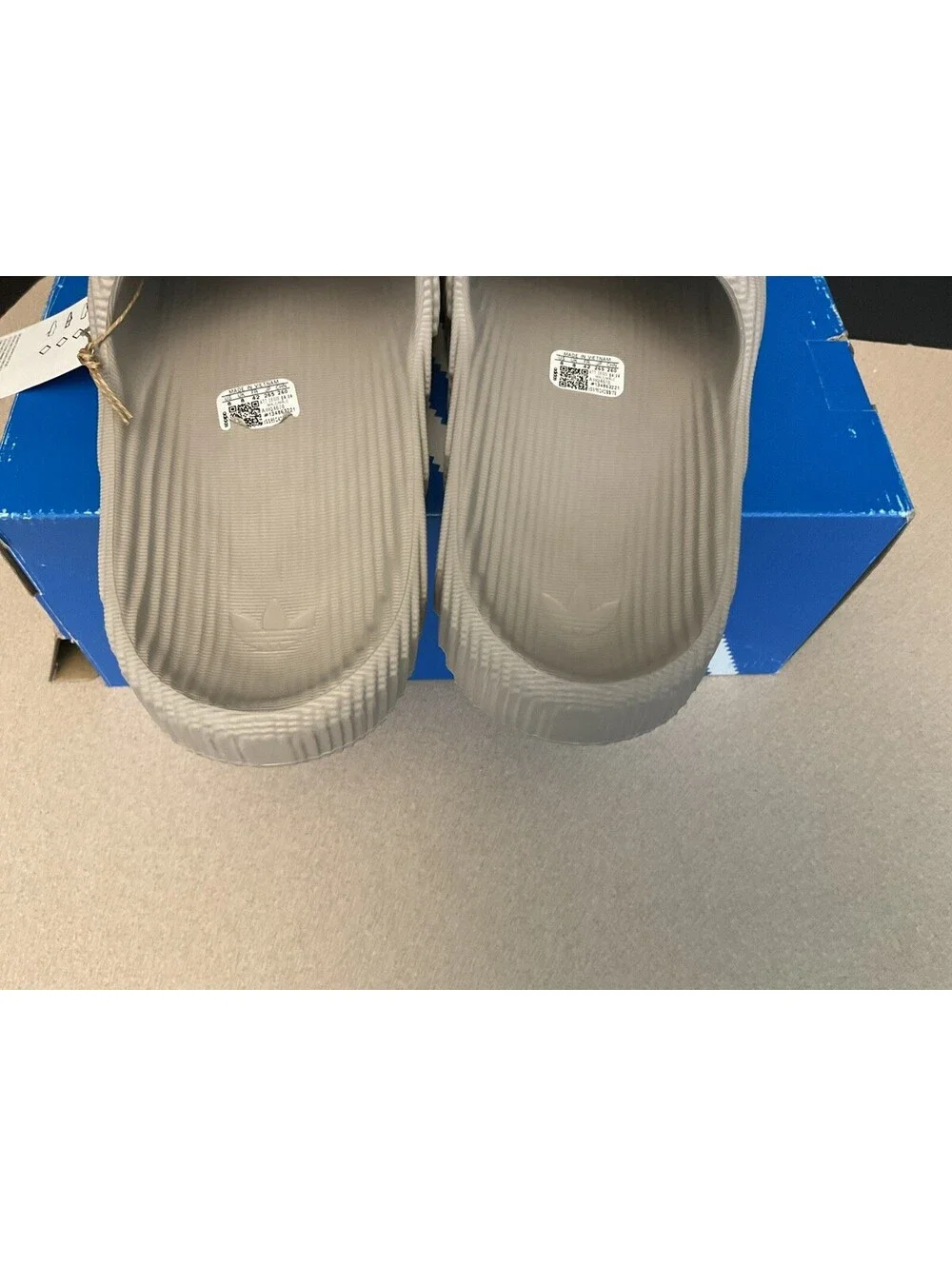 New! Mens Adidas Adilette 22 Light Brown/Light Brown/Black Slides. Size 8. Nice!